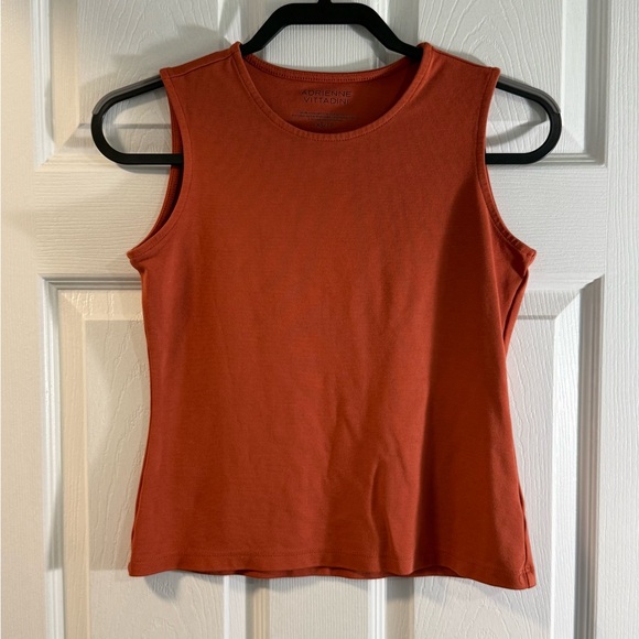 Adrienne Vittadini - Women’s - Fitted Orange Sleeveless Tank Top - XS - Picture 1 of 3